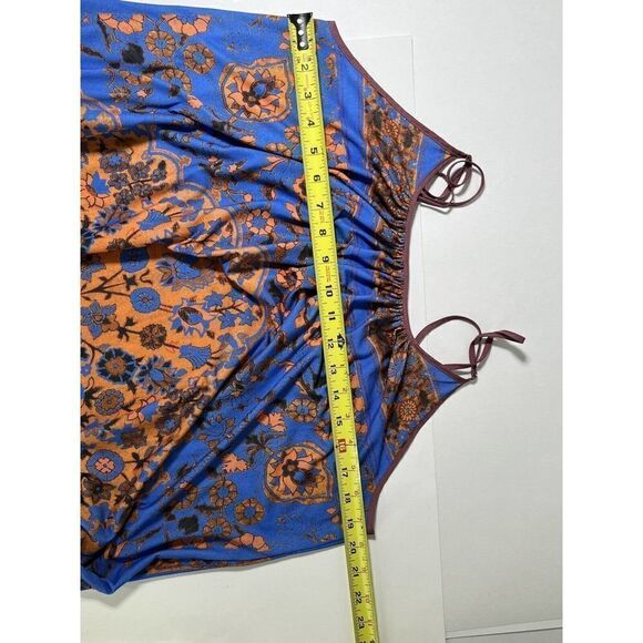 Anthropologie Dream Daily Maxi Dress Size Small Blue Floral Tile Burst USA - Picture 8 of 9